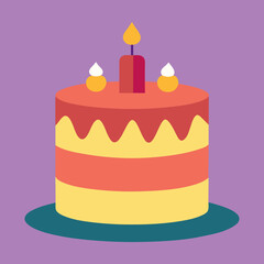 birthday cake vector illustration
