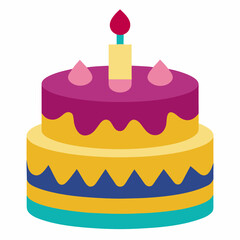 birthday cake vector illustration