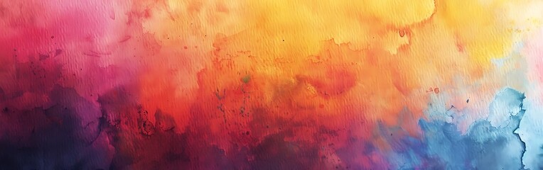 Watercolor background in yellow red orange and pink tones.