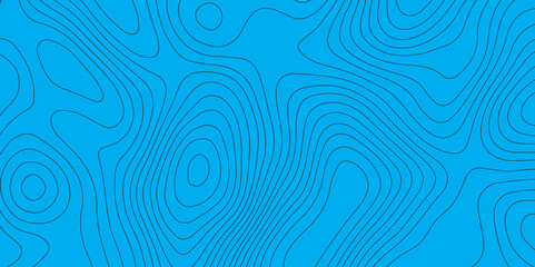 Abstract blue topography geographic contour map background .topography blue paper and black waves lines backdrop background .modern geographic contour map vector illustration .