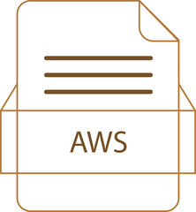 AWS File icon black outline