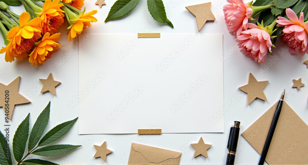 Poster notebook with leaves