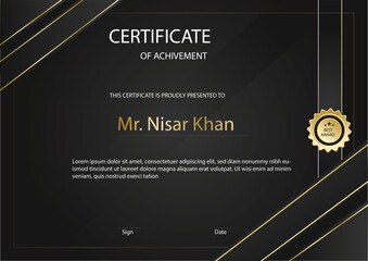 Elegant Certificate of Appreciation and Achievement