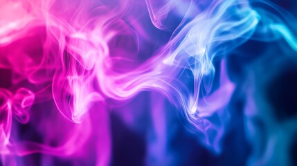 Abstract Neon Smoke Background with Soft Rainbow Colors for Technology and Music Visuals Generative AI