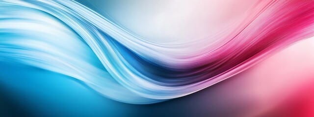 Fototapeta premium A blue, pink, and white background with a wavy design on the left side On the right side, a red, white, and blue background (Removed repetition of