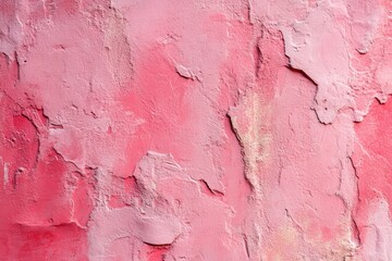 Naklejka premium Pastel color stucco Wall Background. Abstract delicate pink backdrop. Rough artistic Surface plaster Texture. Beautiful vintage Wallpaper With Copy Space for Design , ai