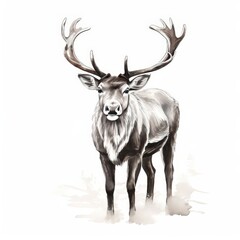 the AI Image Generator, deer eating wildlife standing animal.