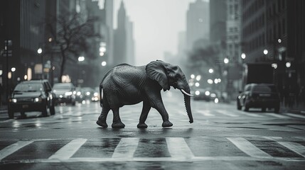 Harmony between Wildlife and Urban Landscapes. Animals in Urban Environments concept