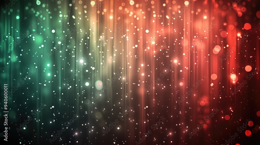 Aufkleber abstract christmas background with red and green gradient lights. generative ai.