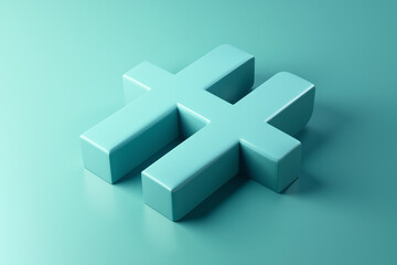 Obraz premium Connect Digitally: 3D Logo of a Digital Media Hashtag Icon