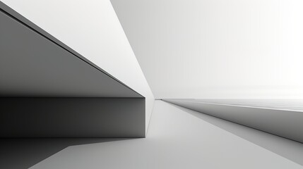 Embrace minimalism abstract beauty: a computer wallpaper showcasing modern architecture's clean lines and geometric shapes for an immersive widescreen experience
