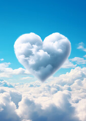 Fototapeta premium Heart-shaped cloud in the sky