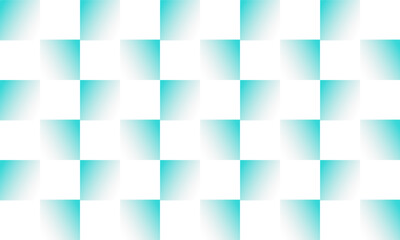 Two tone blue green and white gradient Checkerboard repeat pattern, replete image, design for fabric design printing patter