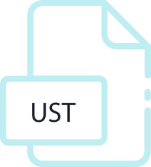 Obraz premium UST ip file icon