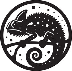 Chameleon Silhouette Vector art