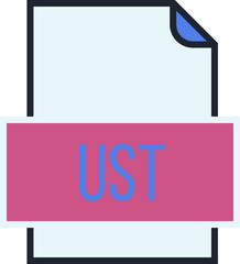 UST File icon fill and outline crisp corners