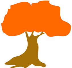 autumn tree vector illustration. Autumn season . Tree isolated