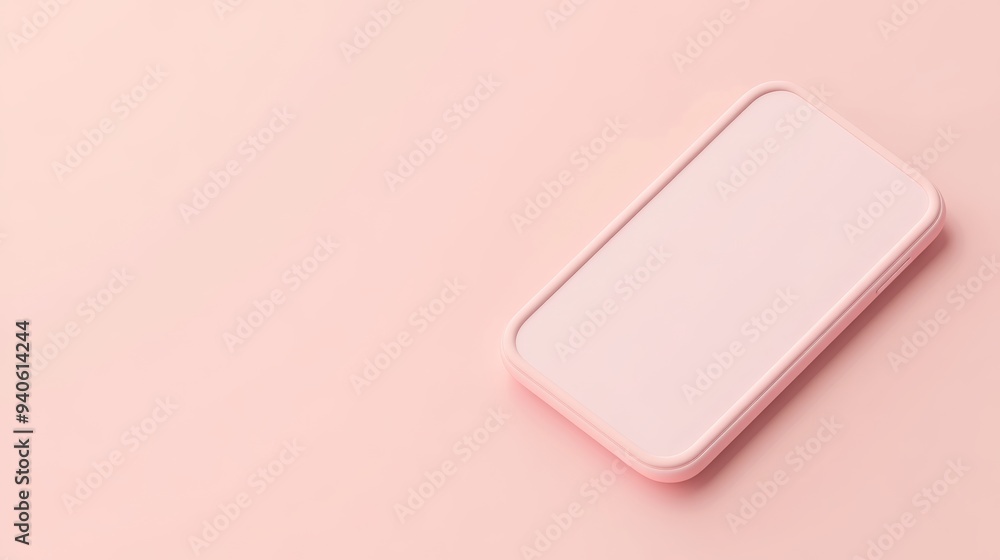 Aufkleber minimalist modern clay smartphone mockup for presentation and display information generative ai