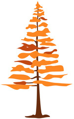 autumn tree vector illustration. Autumn season . Tree isolated