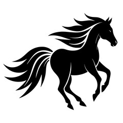 horse silhouette vector illustration