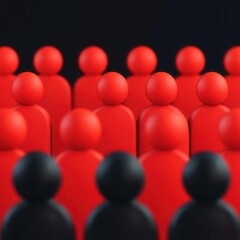 Distinctive branding elements in a crowded market, 3D illustration