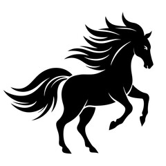 horse silhouette vector illustration