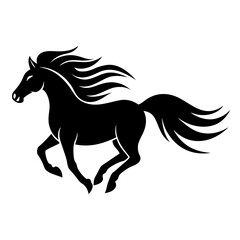 horse silhouette vector illustration