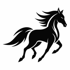 horse silhouette vector illustration