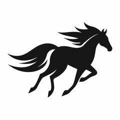 horse silhouette vector illustration