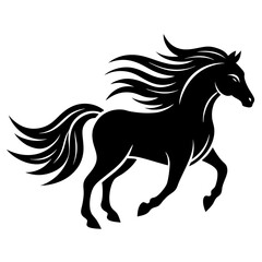 horse silhouette vector illustration