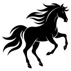 horse silhouette vector illustration