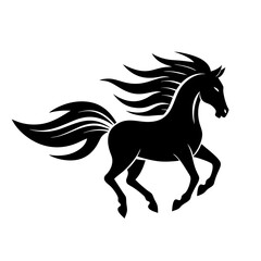 horse silhouette vector illustration