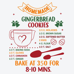 Christmas Cookie Recipe Design