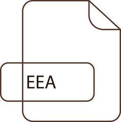 EEA File extension icon RAW thicker outline
