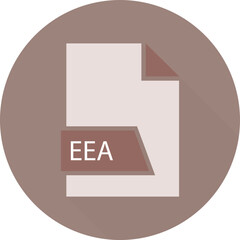 EEA File format icon  in shapes and circular shape outside