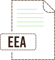 EEA File format icon dashed outline