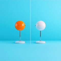 Two contrasting business models compared side by side, 3D illustration