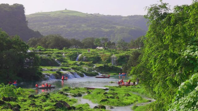 Wadi Darbat Boating at salalah (Dhofar)