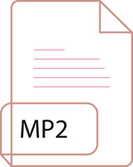 MP2 File extension icobn crisp corners thick outline