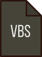VBS File icon fill crisp corner