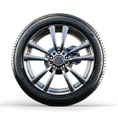 Obraz premium high quality Car wheels white background.