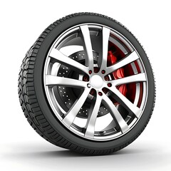 high quality Car wheels white background.