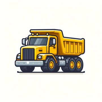 recommend clip art: Dump Truck vector illustration isolated on a white background