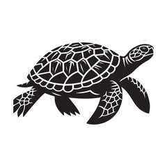 turtle silhouette vector