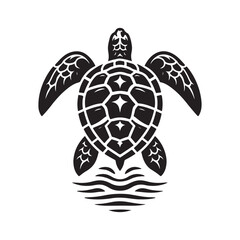 turtle silhouette vector