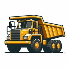 Fototapeta premium Dump Truck vector illustration isolated on a white background