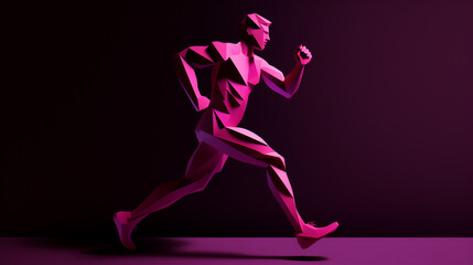 running man made of paper