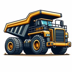 Fototapeta premium Dump Truck vector illustration isolated on a white background
