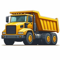 Dump Truck vector illustration isolated on a white background