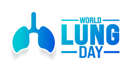 World Lung Day background or banner design template. Holiday concept. Template for background, banner, card, poster, placard, design template with unique shapes with standard color.